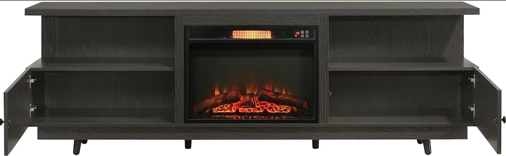 EF-127 78 INCH TV STAND WITH ELECTRIC FIREPLACE