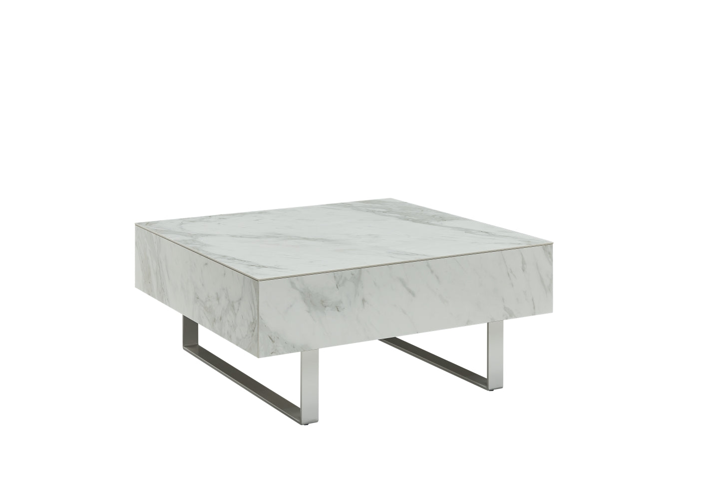 1498 WHITE MARBLE-TOP COFFEE TABLE