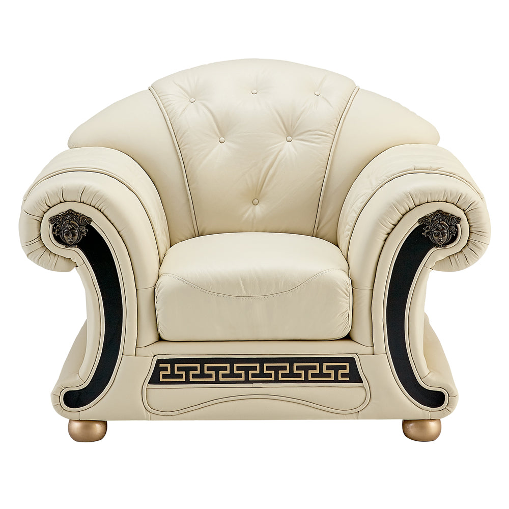 APOLO IVORY LIVING ROOM SET - PEARL