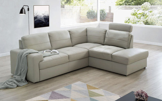 ELLA SECTIONAL RIGHT W/BED & STORAGE - BEIGE