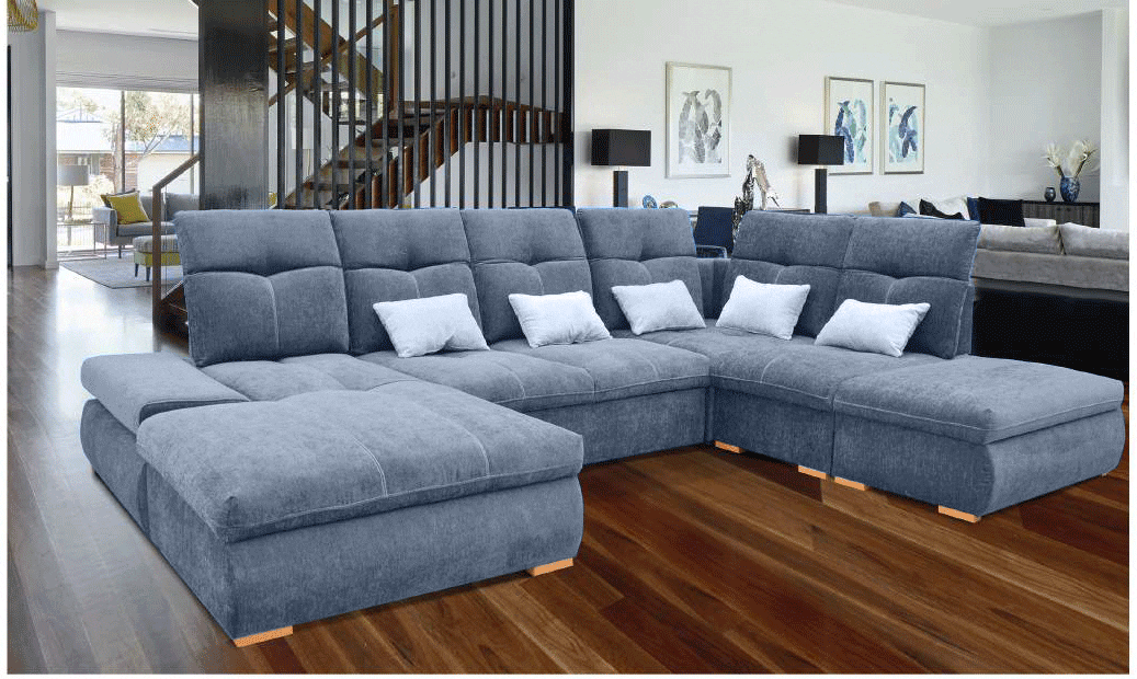 OPERA SECTIONAL LEFT WITH BED AND STORAGE - GREY