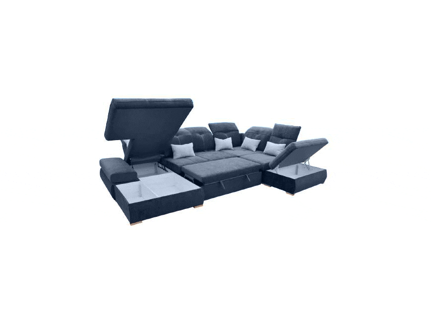 OPERA SECTIONAL LEFT WITH BED AND STORAGE - GREY