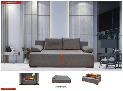 AVENUE SOFA BED AND STORAGE - GREY