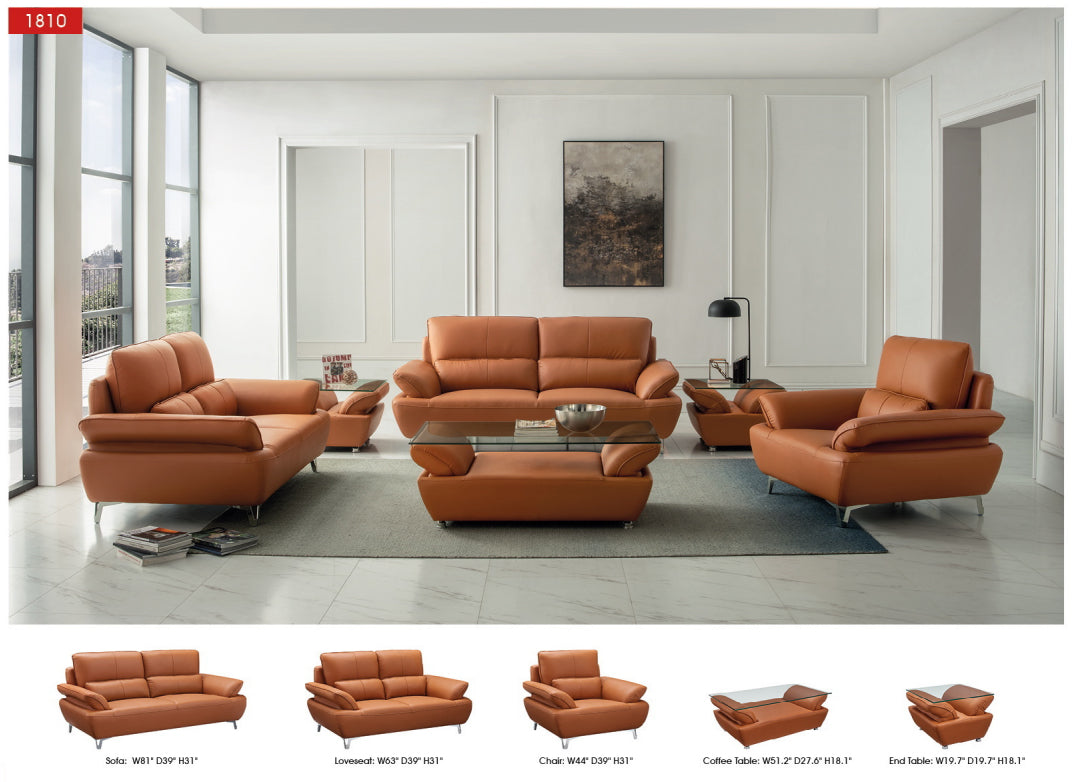 1810 SOFAS LOVESEATS AND CHAIRS - ORANGE