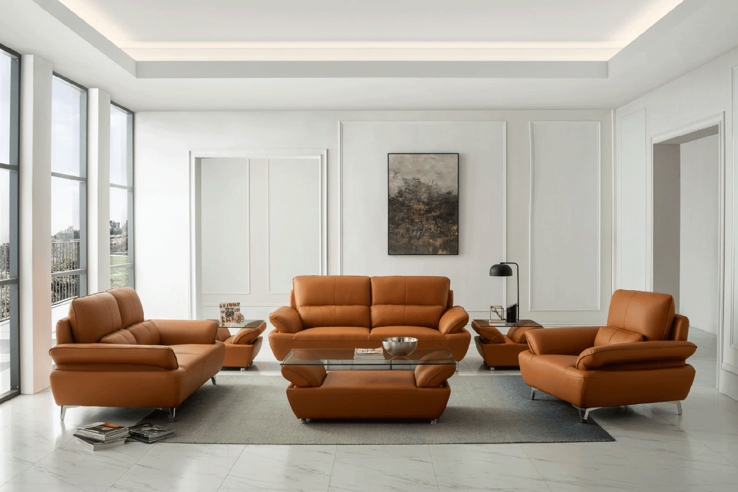 1810 SOFAS LOVESEATS AND CHAIRS - ORANGE