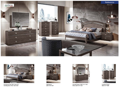 NABUCCO 4PCS KING/QUEEN MODERN BEDROOM SET - SILVER BIRCH