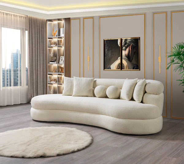 NV-201 IVORY BOUCLE CHAISE LOUNGE