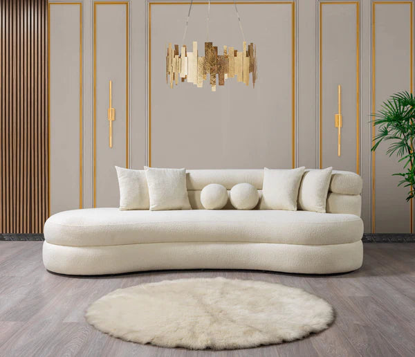 NV-201 IVORY BOUCLE CHAISE LOUNGE