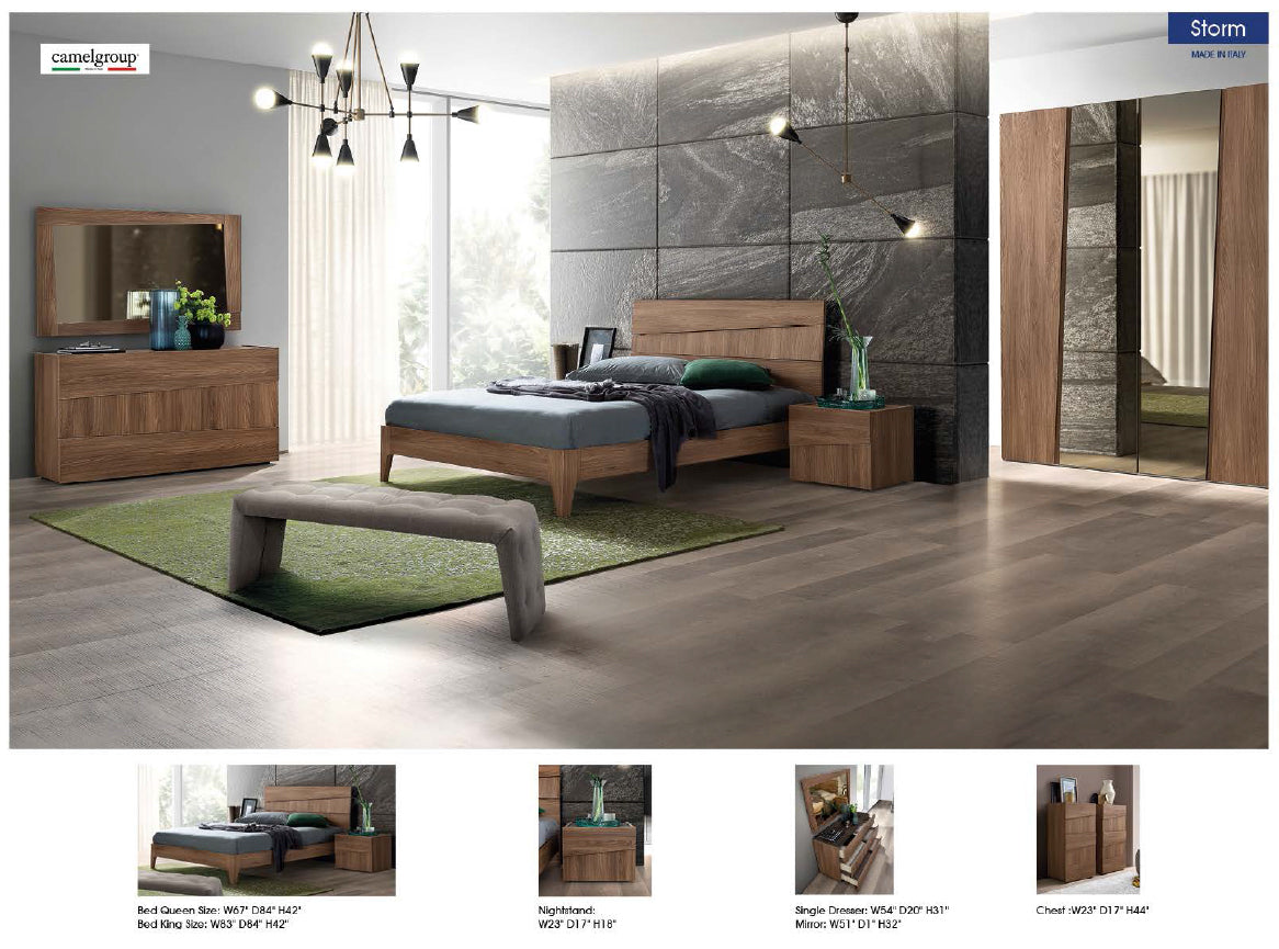 STORM 4PCS KING/QUEEN MODERN BEDROOM SET