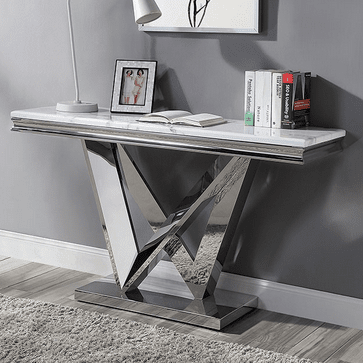 VILLARSGLANE FAUX MARBLE SOFA TABLE