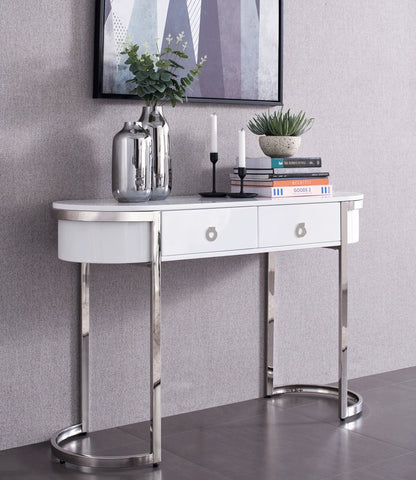 131 HALLWAY CONSOLE TABLE GOLD / WHITE