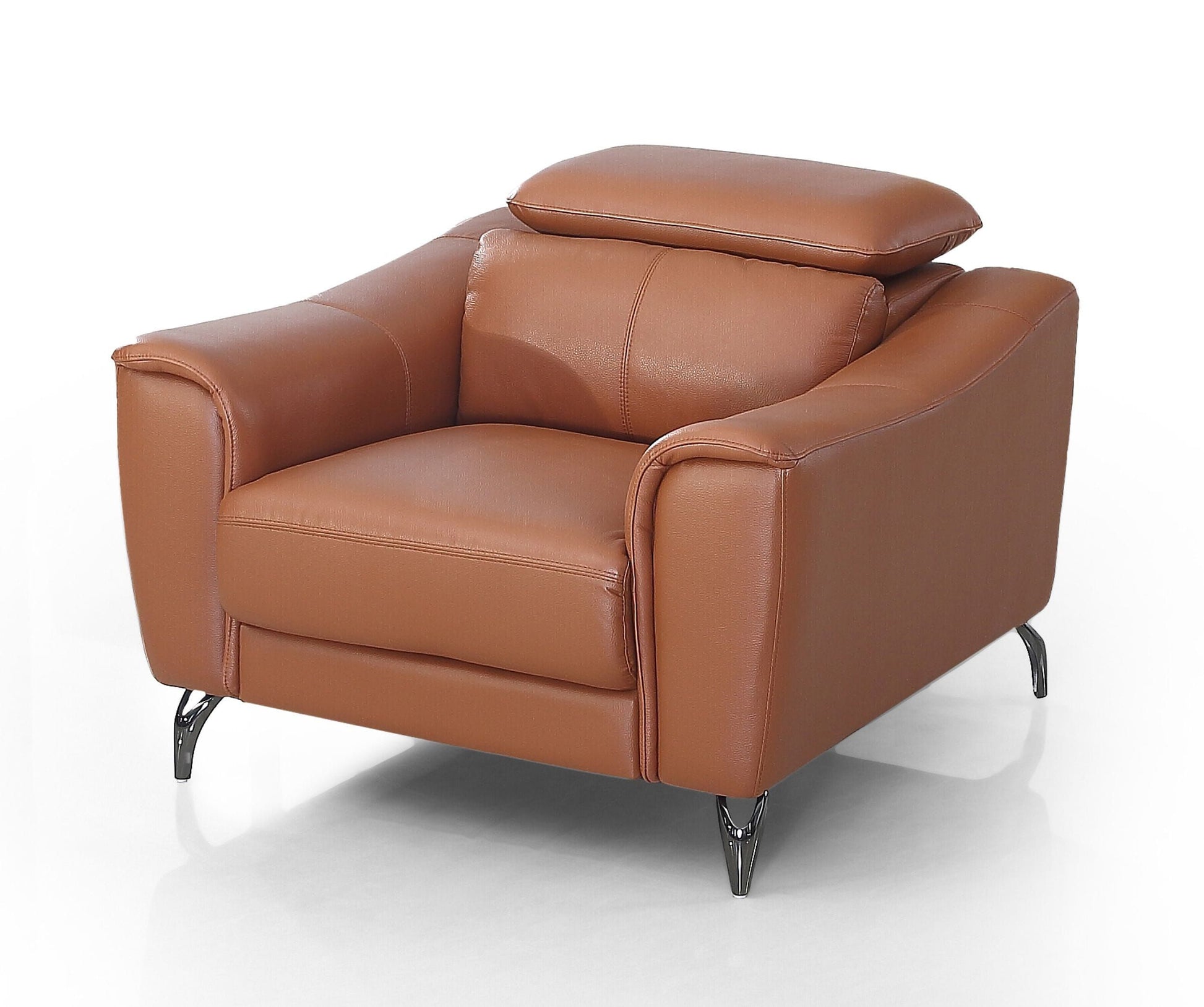 DIVANI CASA DANIS - MODERN BLACK LEATHER CHAIR