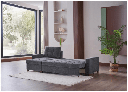 MOCCA SLEEPER & STORAGE SECTIONAL - SELMA GRAY