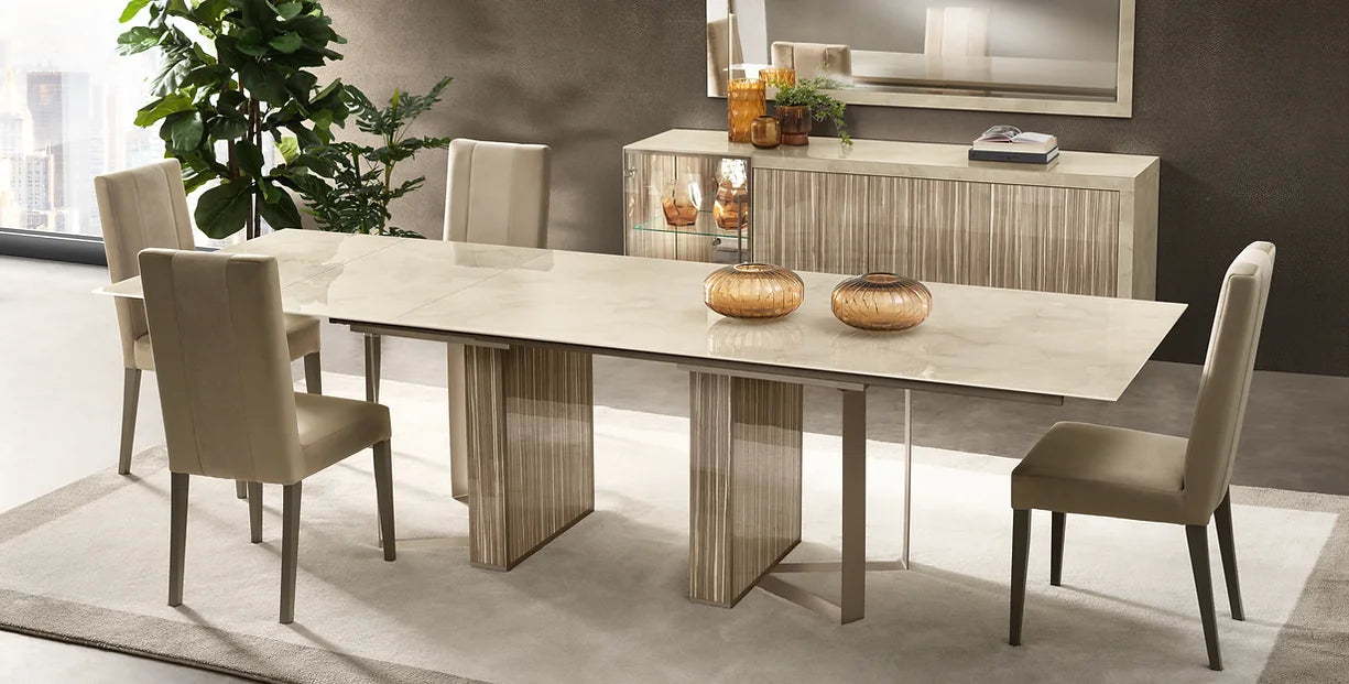 LUCE COLLECTION TABLE + 6 CHAIRS DINING SET