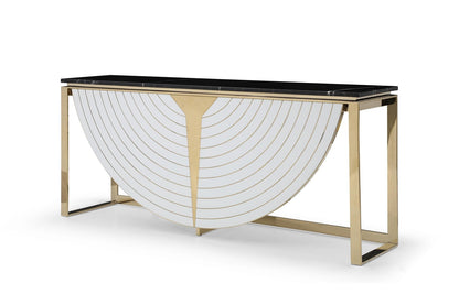 MODREST FLAVIO - GOLD + MARBLE CONSOLE TABLE