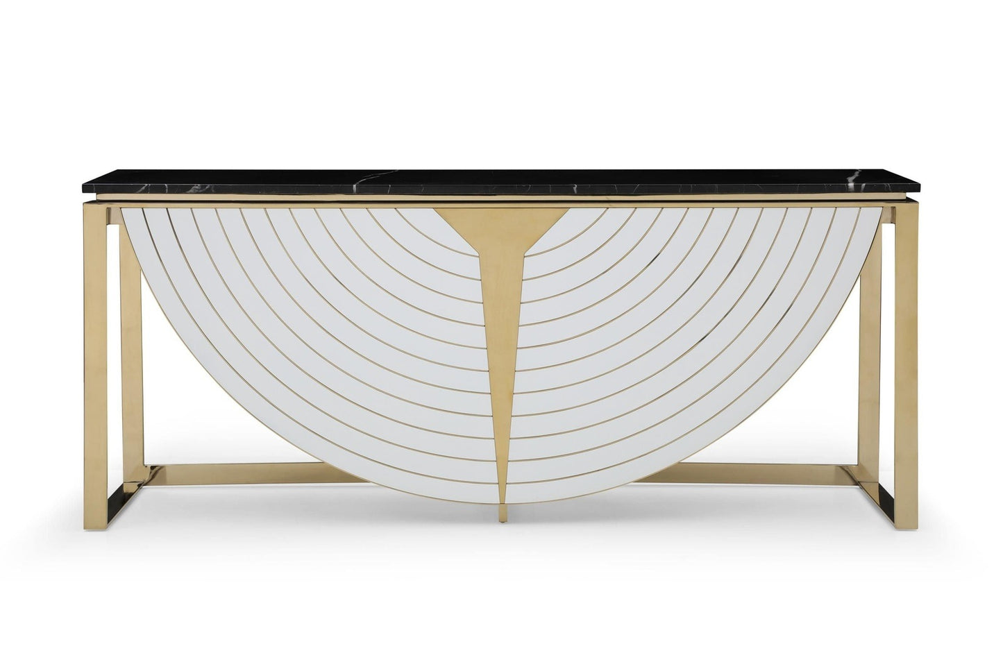 MODREST FLAVIO - GOLD + MARBLE CONSOLE TABLE