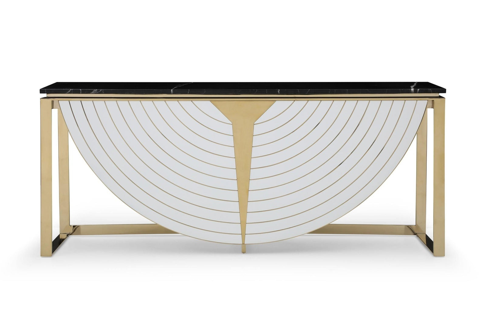 MODREST FLAVIO - GOLD + MARBLE CONSOLE TABLE