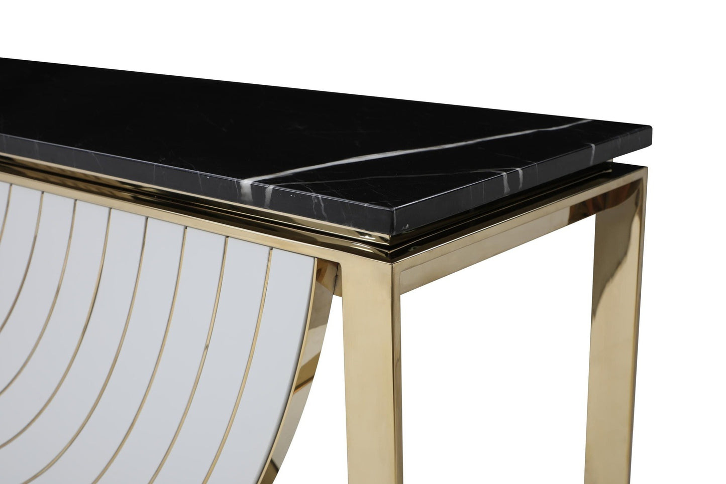 MODREST FLAVIO - GOLD + MARBLE CONSOLE TABLE