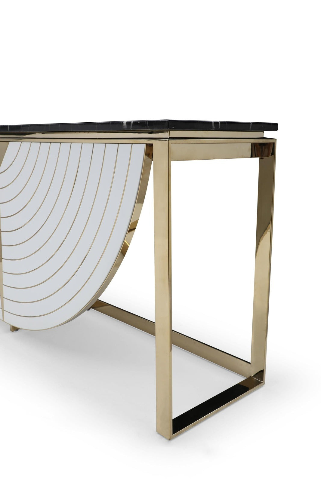 MODREST FLAVIO - GOLD + MARBLE CONSOLE TABLE