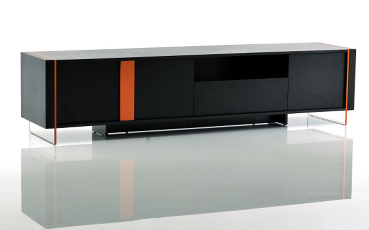 MODREST VISION - MODERN BLACK OAK FLOATING TV STAND