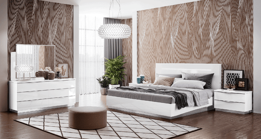 ONDA LEGNO KING & QUEEN SIZE 4PCS MODERN BEDROOM SET