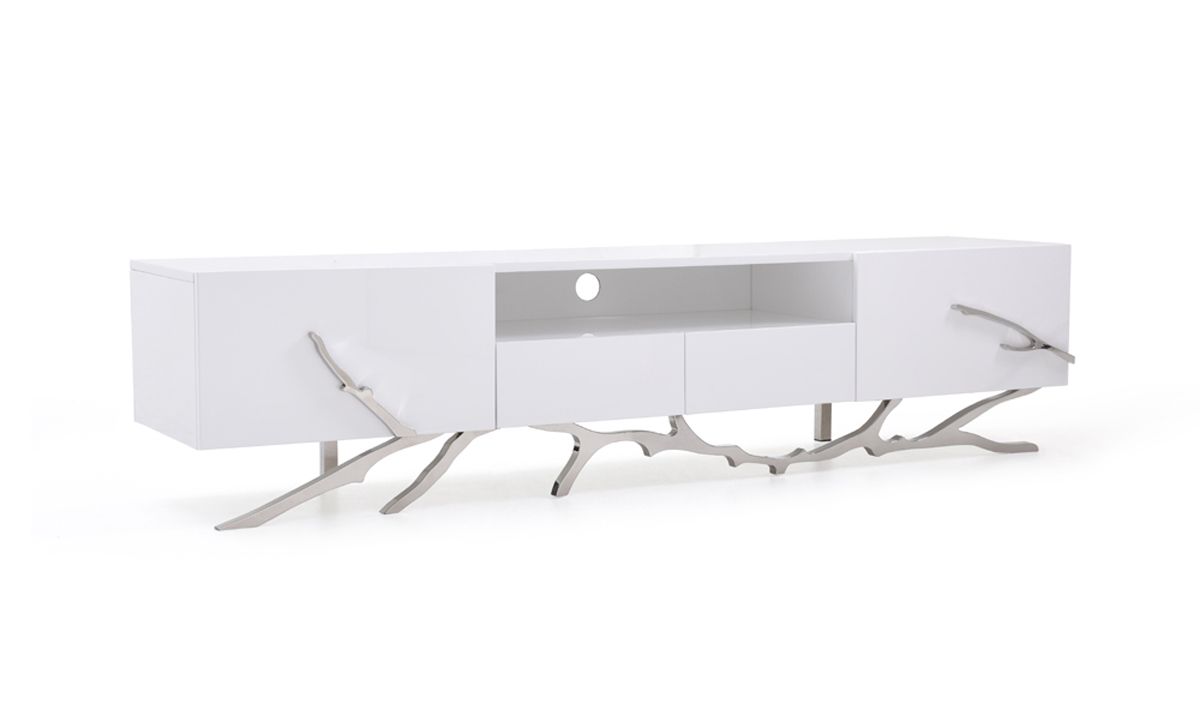 MODREST LEGEND 79"-WIDE MODERN WHITE TV STAND