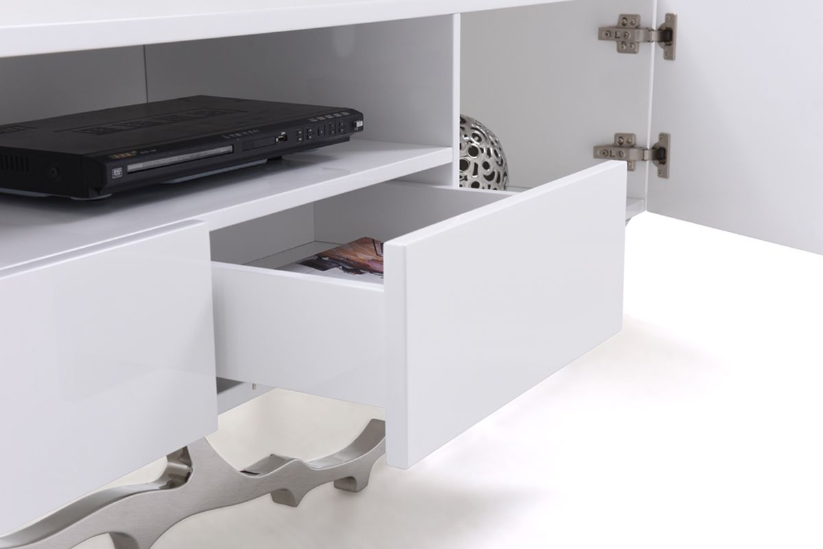 MODREST LEGEND 79"-WIDE MODERN WHITE TV STAND