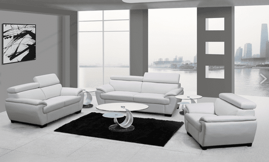 U4571 SOFA & LOVESEAT & CHAIR LIVING ROOM SET - WHITE