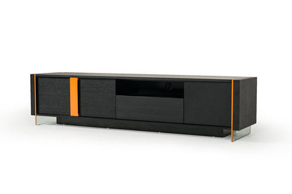 MODREST VISION - MODERN BLACK OAK FLOATING TV STAND