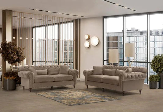 EVA SOFA & LOVESEAT LIVING ROOM SET - MOCHA