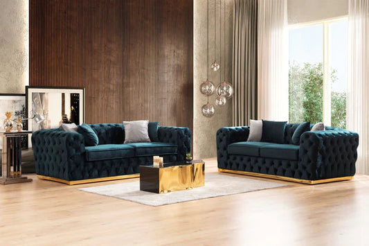 STELLA SOFA & LOVESEAT LIVING ROOM SET - GREEN